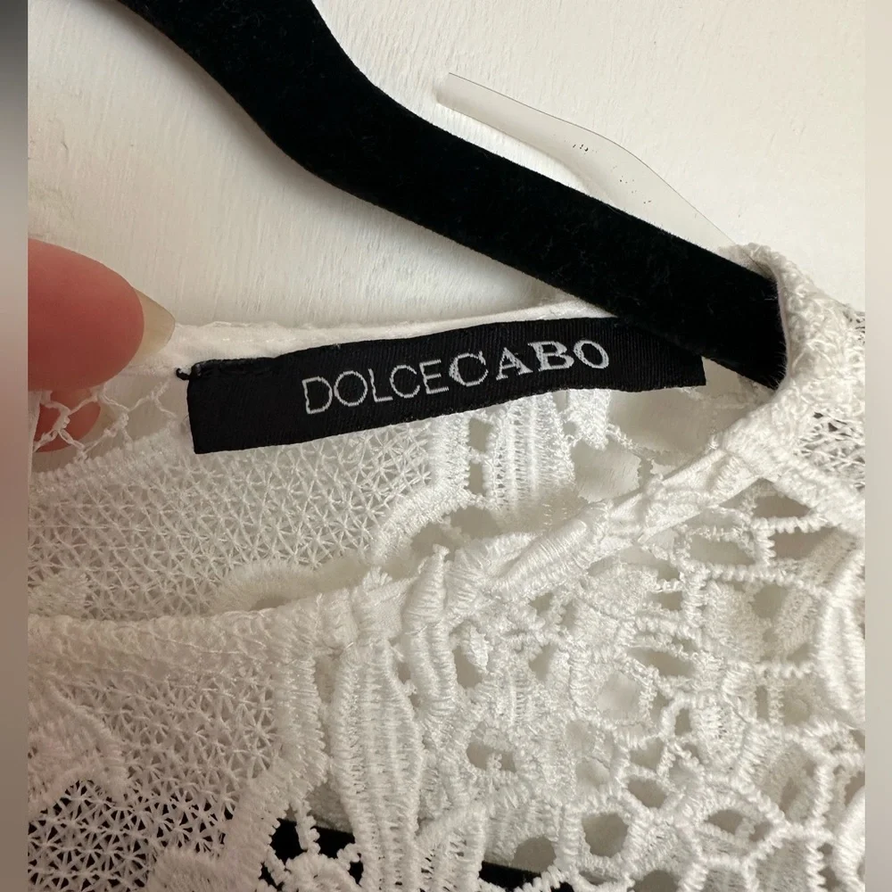 Dolce Cabo Bell Sleeve Lace Blouse White